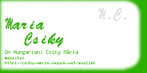 maria csiky business card